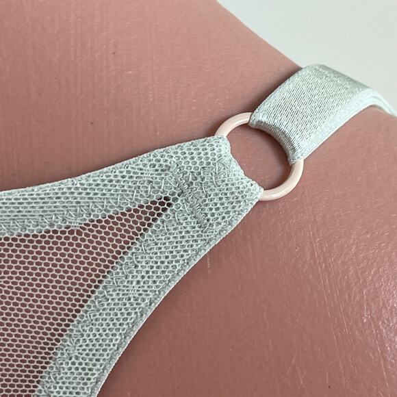 Victoria's Secret Racerback Front Closure Lined Padded Green Demi Bra  Size 32DD - Picture 7 of 10